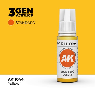 Акриловая краска YELLOW – STANDARD / ЖЕЛТЫЙ АК-интерактив AK11044 детальное изображение General Color AK 3rd Generation