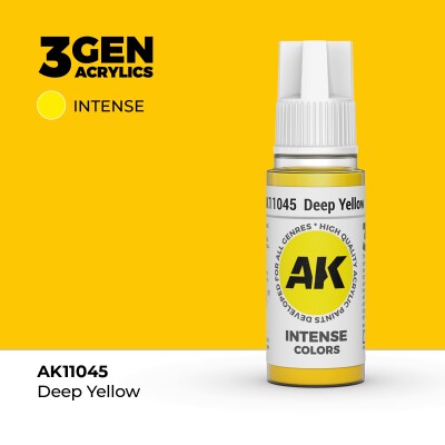 Акриловая краска DEEP YELLOW – INTENSE / ГЛУБОКИЙ ЖЕЛТЫЙ АК-интерактив AK11045 детальное изображение General Color AK 3rd Generation