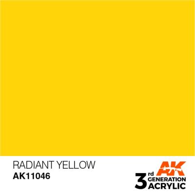 Acrylic paint RADIANT YELLOW – STANDARD / RADIANT YELLOW AK-interactive AK11046 детальное изображение General Color AK 3rd Generation
