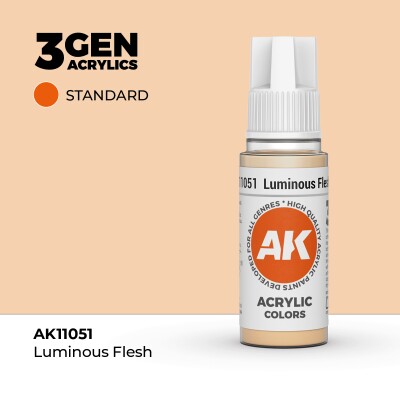 Акриловая краска LUMINOUS FLESH – STANDARD / СВЕТЛАЯ КОЖА АК-интерактив AK11051 детальное изображение General Color AK 3rd Generation