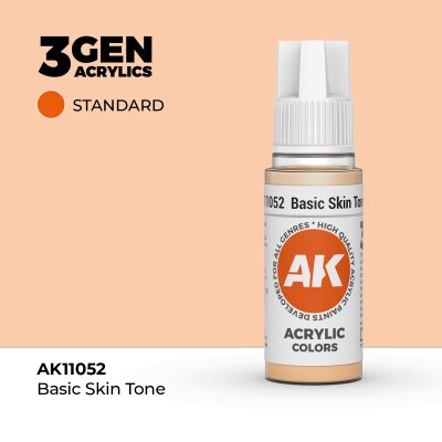 Акрилова фарба BASIC SKIN TONE – STANDARD / БАЗОВИЙ ВІДТІНОК ШКІРИ AK-interactive AK11052 детальное изображение General Color AK 3rd Generation