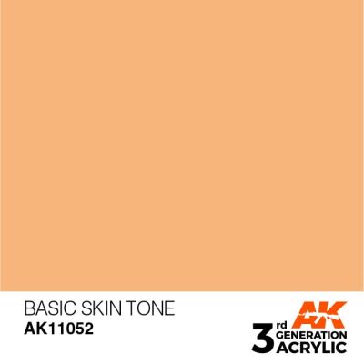Акриловая краска BASIC SKIN TONE – STANDARD / БАЗОВЫЙ ОТТЕНОК КОЖИ АК-интерактив AK11052 детальное изображение General Color AK 3rd Generation