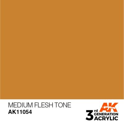 Acrylic paint MEDIUM FLESH TONE – STANDARD / MEDIUM SKIN TONE AK-interactive AK11054 детальное изображение General Color AK 3rd Generation