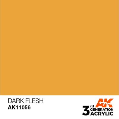 Акриловая краска DARK FLESH – STANDARD / ТЕМНАЯ КОЖА АК-интерактив AK11056 детальное изображение General Color AK 3rd Generation