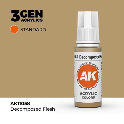Акрилова фарба DECOMPOSED FLESH – STANDARD / ШКІРА, ЩО РОЗКЛАДАЄТЬСЯ AK-interactive AK11058 детальное изображение General Color AK 3rd Generation