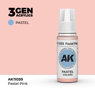 Акрилова фарба PASTEL PINK – PASTEL / ПАСТЕЛЬНИЙ РОЖЕВИЙ AK-interactive AK11059 детальное изображение General Color AK 3rd Generation