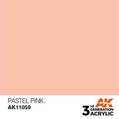Акриловая краска PASTEL PINK – PASTEL / ПАСТЕЛЬНЫЙ РОЗОВЫЙ АК-интерактив AK11059 детальное изображение General Color AK 3rd Generation