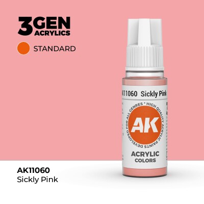 Акрилова фарба SICKLY PINK – STANDARD / ХВОРОБЛИВИЙ РОЖЕВИЙ AK-interactive AK11060 детальное изображение General Color AK 3rd Generation