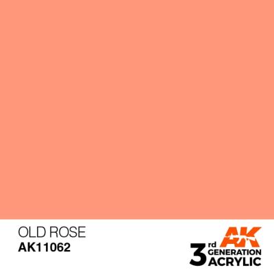 Акрилова фарба OLD ROSE – STANDARD / СТАРА ТРОЯНДА AK-interactive AK11062 детальное изображение General Color AK 3rd Generation