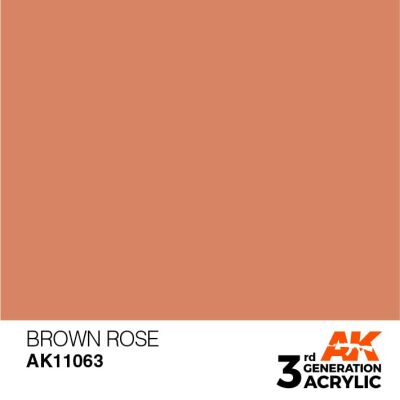Acrylic paint BROWN ROSE – STANDARD / BROWN ROSE AK-interactive AK11063 детальное изображение General Color AK 3rd Generation