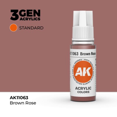 Акрилова фарба BROWN ROSE – STANDARD / КОРИЧНЕВА ТРОЯНДА AK-interactive AK11063 детальное изображение General Color AK 3rd Generation