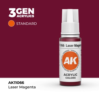 Акриловая краска LASER MAGENTA – STANDARD / ЛАЗЕРНЫЙ ПУРПУРНЫЙ АК-интерактив AK11066 детальное изображение General Color AK 3rd Generation