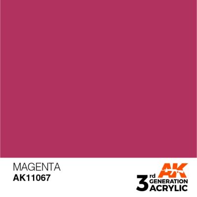 Акриловая краска MAGENTA – STANDARD / ПУРПУРНЫЙ АК-интерактив AK11067 детальное изображение General Color AK 3rd Generation