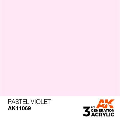 Акриловая краска PASTEL VIOLET – PASTEL / ПАСТЕЛЬНЫЙ ЛИЛОВЫЙ АК-интерактив AK11069 детальное изображение General Color AK 3rd Generation