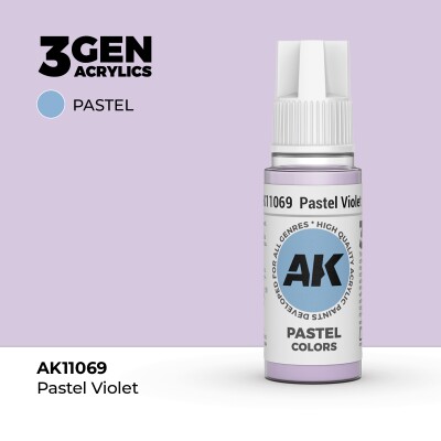 Акриловая краска PASTEL VIOLET – PASTEL / ПАСТЕЛЬНЫЙ ЛИЛОВЫЙ АК-интерактив AK11069 детальное изображение General Color AK 3rd Generation