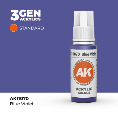 Акриловая краска BLUE VIOLET – STANDARD / СИНЕ-ЛИЛОВЫЙ АК-интерактив AK11070 детальное изображение General Color AK 3rd Generation