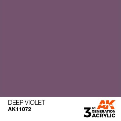 Acrylic paint DEEP VIOLET – INTENSE / SATURATED LILE AK-interactive AK11072 детальное изображение General Color AK 3rd Generation