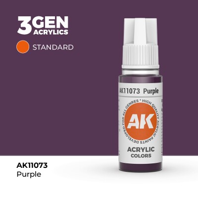 Акриловая краска PURPLE – STANDARD / ПУРПУРНЫЙ АК-интерактив AK11073 детальное изображение General Color AK 3rd Generation