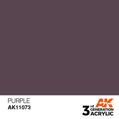 Акриловая краска PURPLE – STANDARD / ПУРПУРНЫЙ АК-интерактив AK11073 детальное изображение General Color AK 3rd Generation
