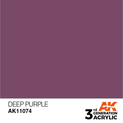 Acrylic paint DEEP PURPLE – INTENSE / SATURATED PURPLE AK-interactive AK11074 детальное изображение General Color AK 3rd Generation