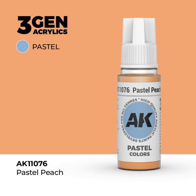 Акриловая краска PASTEL PEACH – PASTEL / ПАСТЕЛЬНЫЙ ПЕРСИКОВЫЙ АК-интерактив AK11076 детальное изображение General Color AK 3rd Generation