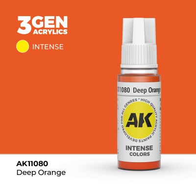 Акриловая краска DEEP ORANGE / ГЛУБОКИЙ ОРАНЖЕВЫЙ АК-интерактив AK11080 детальное изображение Акриловые краски Краски