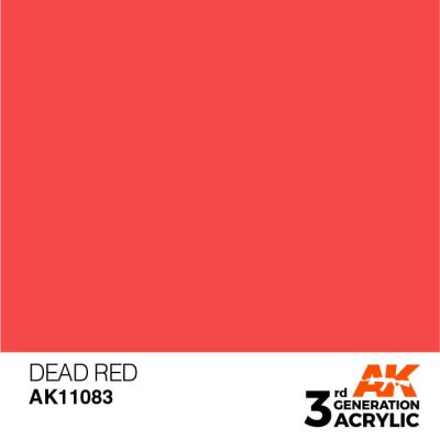 Акрилова фарба DEAD RED – STANDARD / ЗАВ'ЯЛИЙ ЧЕРВОНИЙ AK-interactive AK11083 детальное изображение General Color AK 3rd Generation