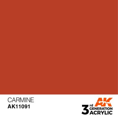 Acrylic paint CARMINE – STANDARD / CARMINE AK-interactive AK11091 детальное изображение General Color AK 3rd Generation