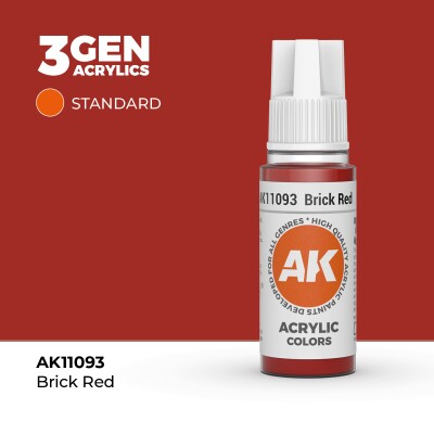 Акриловая краска BRICK RED – STANDARD / КИРПИЧ КРАСНЫЙ АК-интерактив AK11093 детальное изображение General Color AK 3rd Generation