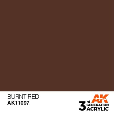 Акрилова фарба BURNT RED – STANDARD / ПЕЧЕНИЙ ЧЕРВОНИЙ AK-interactive AK11097 детальное изображение General Color AK 3rd Generation