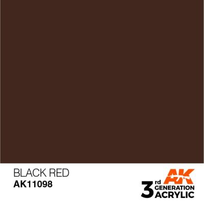 Акриловая краска BLACK RED – STANDARD / ЧЕРНО-КРАСНЫЙ АК-интерактив AK11098 детальное изображение General Color AK 3rd Generation