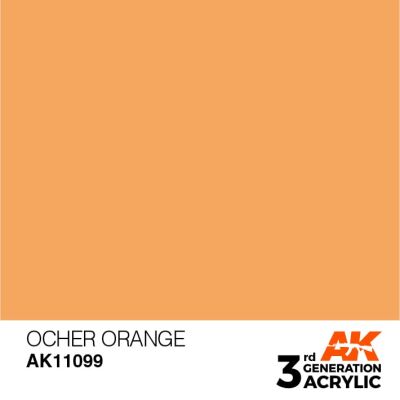 Акрилова фарба OCHER ORANGE – STANDARD / ПОМАРАНЧЕВА ВОХРА AK-interactive AK11099 детальное изображение General Color AK 3rd Generation