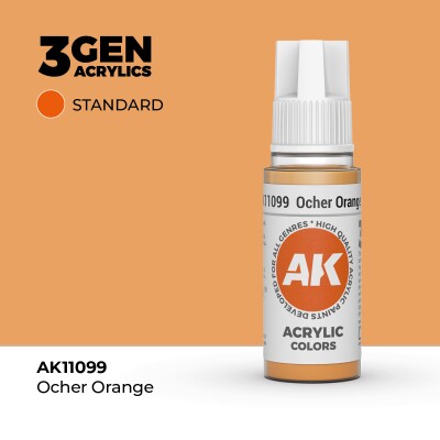 Акриловая краска OCHER ORANGE – STANDARD / ОРАНЖЕВАЯ ОХРА АК-интерактив AK11099 детальное изображение Акриловые краски Краски