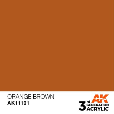 Акриловая краска ORANGE BROWN – STANDARD / ОРАНЖЕВО-КОРИЧНЕВЫЙ АК-интерактив AK11101 детальное изображение General Color AK 3rd Generation