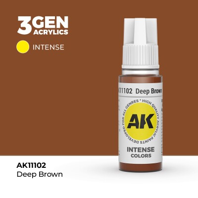 Акрилова фарба DEEP BROWN – INTENSE / ГЛИБОКИЙ КОРИЧНЕВИЙ AK-interactive AK11102 детальное изображение General Color AK 3rd Generation