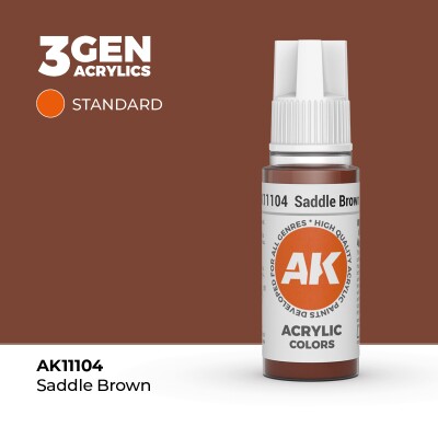 Акрилова фарба SADDLE BROWN – STANDARD / КОРИЧНЕВЕ СІДЛО AK-interactive AK11104 детальное изображение General Color AK 3rd Generation