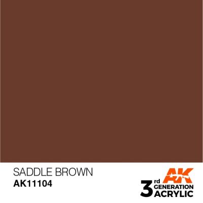 Акриловая краска SADDLE BROWN – STANDARD / КОРИЧНЕВОЕ СЕДЛО АК-интерактив AK11104 детальное изображение General Color AK 3rd Generation