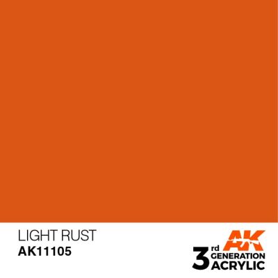 Акриловая краска LIGHT RUST – STANDARD / СВЕТЛАЯ РЖАВЧИНА АК-интерактив AK11105 детальное изображение General Color AK 3rd Generation
