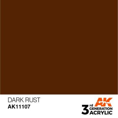 Акрилова фарба DARK RUST – STANDARD / ТЕМНА ІРЖА AK-interactive AK11107 детальное изображение General Color AK 3rd Generation