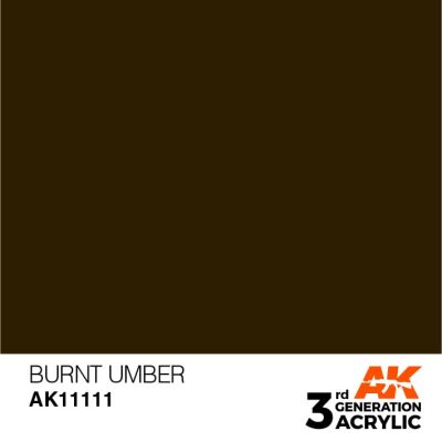 Acrylic paint BURNT UMBER – STANDARD / BURNED UMBRA AK-interactive AK11111 детальное изображение General Color AK 3rd Generation