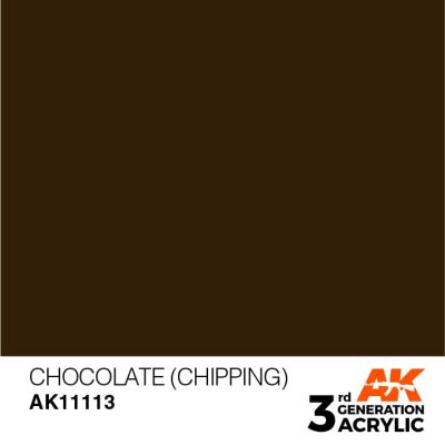 Акрилова фарба CHOCOLATE (CHIPPING) - STANDARD / ШОКОЛАДНИЙ  AK-interactive AK11113 детальное изображение General Color AK 3rd Generation