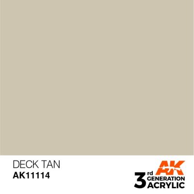Акриловая краска DECK TAN – STANDARD / ПАЛУБНАЯ ДОСКА АК-интерактив AK11114 детальное изображение General Color AK 3rd Generation