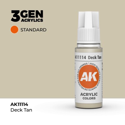 Акриловая краска DECK TAN – STANDARD / ПАЛУБНАЯ ДОСКА АК-интерактив AK11114 детальное изображение General Color AK 3rd Generation