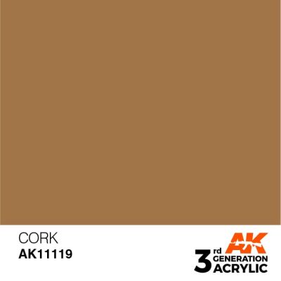 Акриловая краска CORK – STANDARD / ПРОБКА АК-интерактив AK11119 детальное изображение General Color AK 3rd Generation