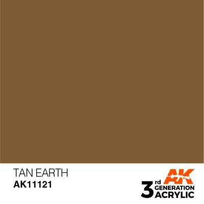 Acrylic paint TAN EARTH – STANDARD / BURNED EARTH AK-interactive AK11121 детальное изображение General Color AK 3rd Generation