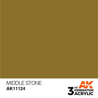 Acrylic paint MIDDLE STONE – STANDARD / STONE AK-interactive AK11124 детальное изображение General Color AK 3rd Generation
