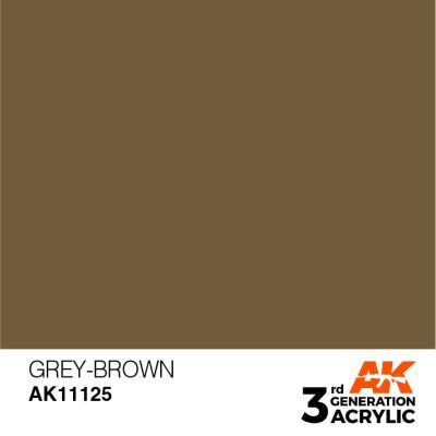 Акрилова фарба GREY-BROWN - STANDARD / СІРО-КОРИЧНЕВИЙ AK-interactive AK11125 детальное изображение General Color AK 3rd Generation