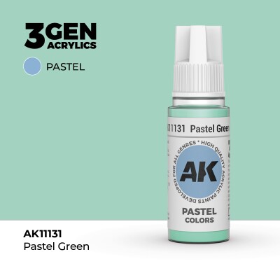 Акриловая краска PASTEL GREEN – PASTEL / ПАСТЕЛЬНЫЙ ЗЕЛЕНЫЙ АК-интерактив AK11131 детальное изображение General Color AK 3rd Generation