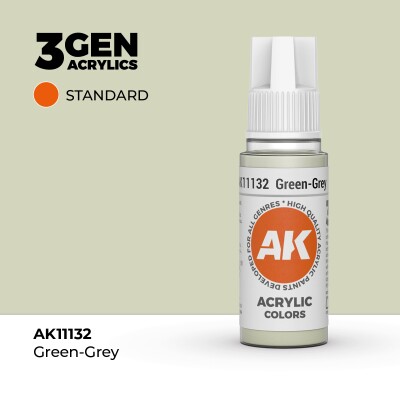 Акриловая краска GREEN-GREY – STANDARD / ЗЕЛЕНО-СЕРЫЙ АК-интерактив AK11132 детальное изображение General Color AK 3rd Generation