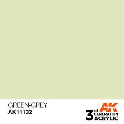 Акриловая краска GREEN-GREY – STANDARD / ЗЕЛЕНО-СЕРЫЙ АК-интерактив AK11132 детальное изображение General Color AK 3rd Generation